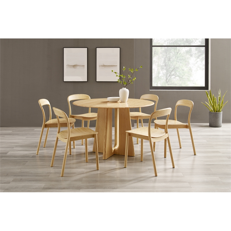 Bamax Layla Chair Bamboo Seat in Sand (Set of 2)