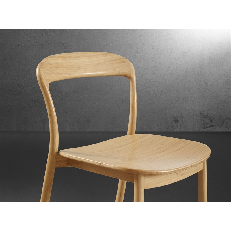 Bamax Layla Chair Bamboo Seat in Sand (Set of 2)