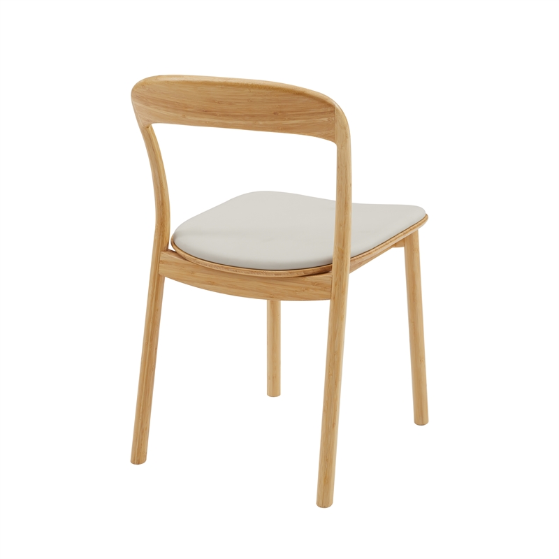 Bamax Layla Chair Leather Seat in Sand (Set of 2)