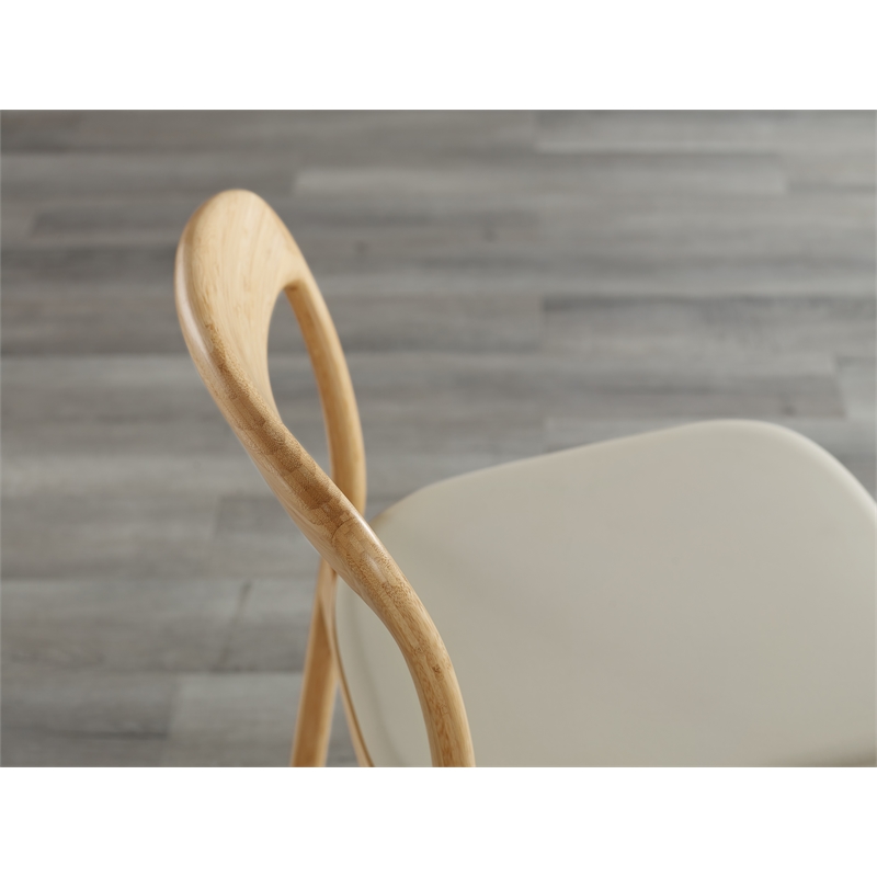 Bamax Layla Chair Leather Seat in Sand (Set of 2)