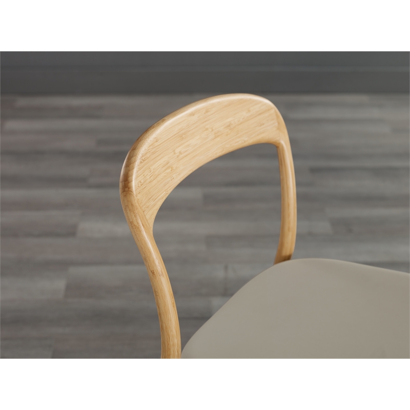 Bamax Layla Chair Leather Seat in Sand (Set of 2)