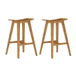 Bamax Tigris Counter Height Stool in Natural Caramelized (Set of 2)