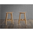 Bamax Tigris Counter Height Stool in Natural Caramelized (Set of 2)