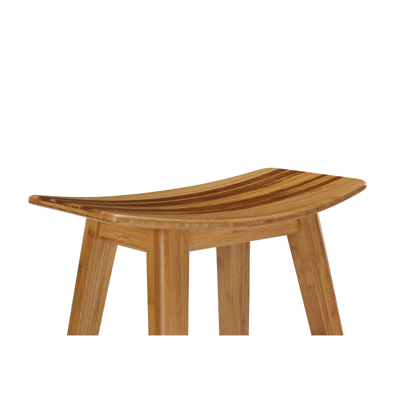Bamax Tigris Counter Height Stool in Natural Caramelized (Set of 2)