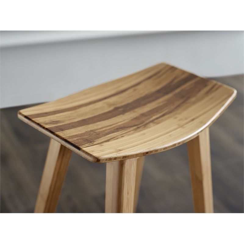 Bamax Tigris Counter Height Stool in Natural Caramelized (Set of 2)