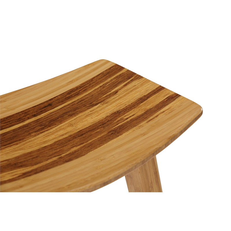 Bamax Tigris Counter Height Stool in Natural Caramelized (Set of 2)