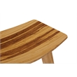 Bamax Tigris Counter Height Stool in Natural Caramelized (Set of 2)