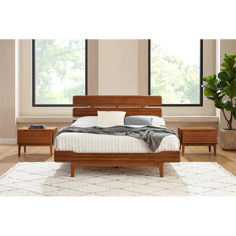 Bamax Dylan Queen Platform Bed in Copper
