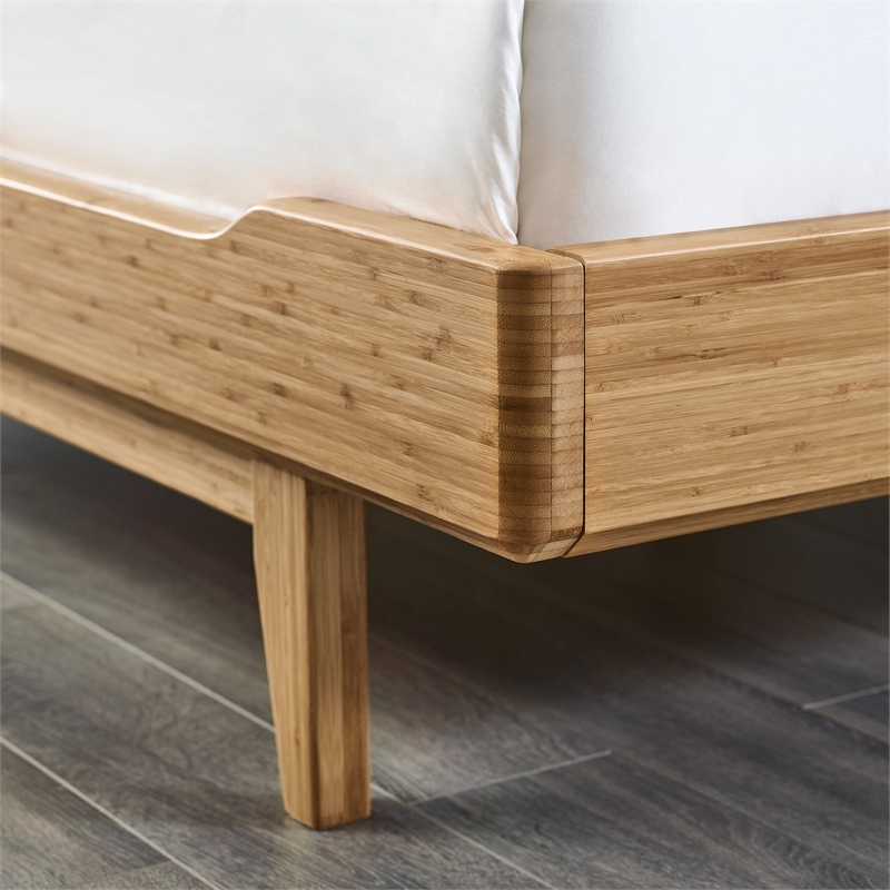 Bamax Dylan Queen Platform Bed in Golden