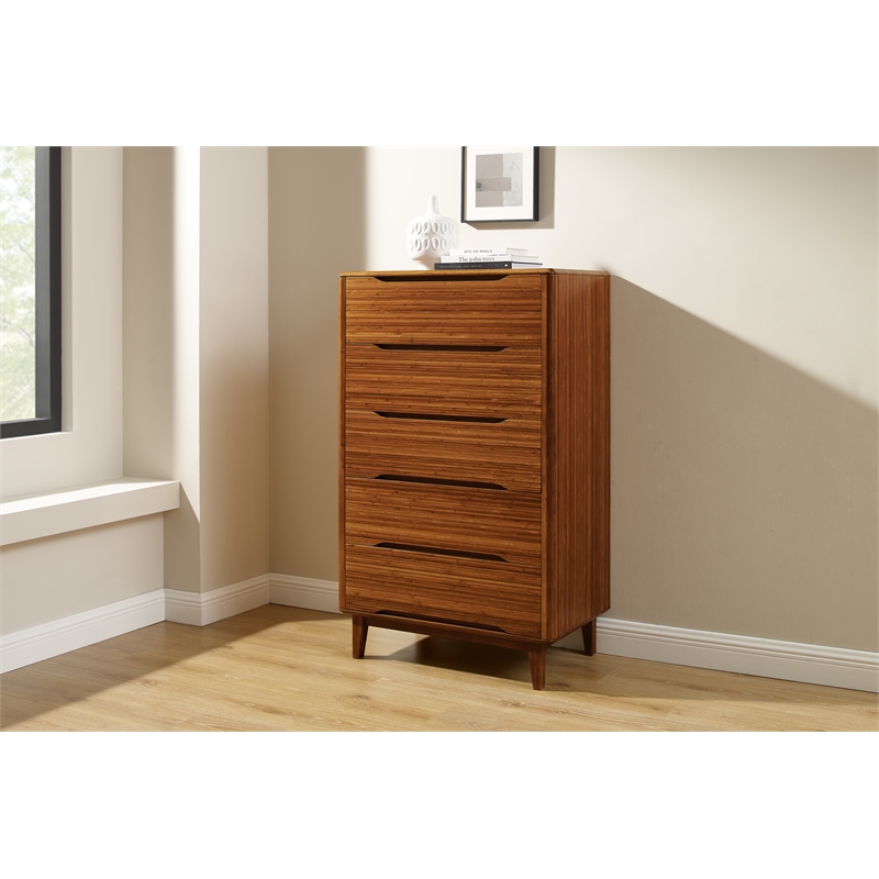 Bamax Dylan Five Drawer High Chest in Copper