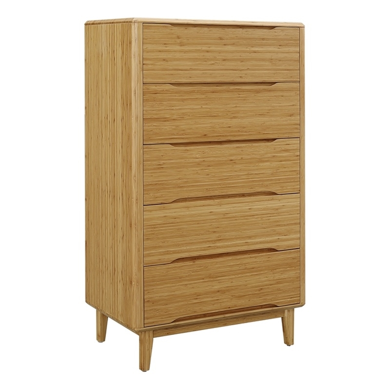 Bamax Dylan Five Drawer High Chest in Golden