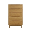 Bamax Dylan Five Drawer High Chest in Golden