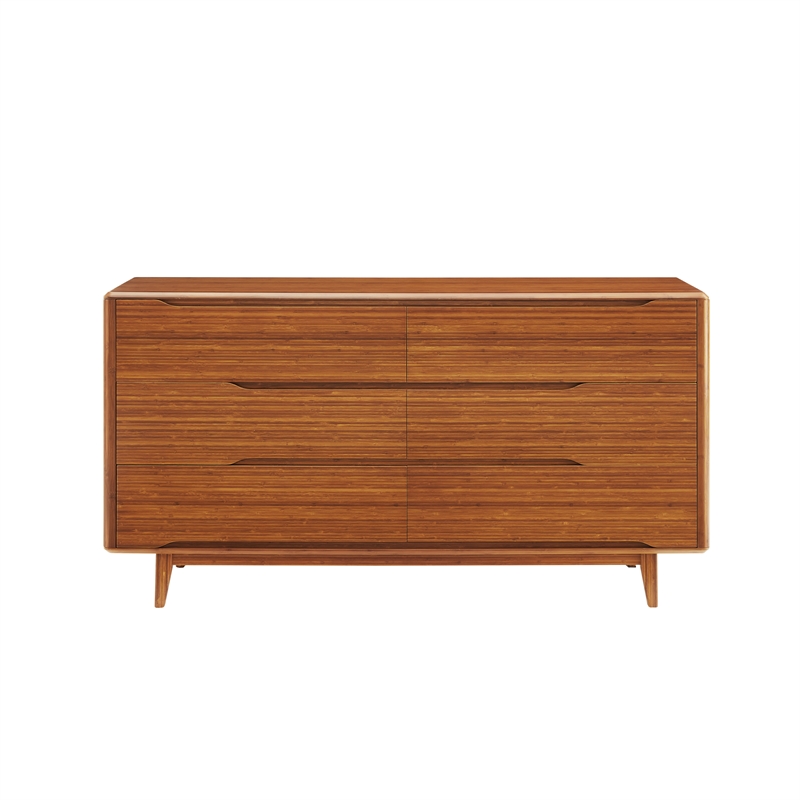 Bamax Dylan Six Drawer Double Dresser in Copper