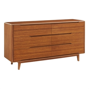 Bamax Dylan Six Drawer Double Dresser in Copper