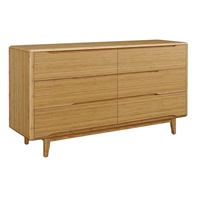 Bamax Dylan Six Drawer Double Dresser in Golden