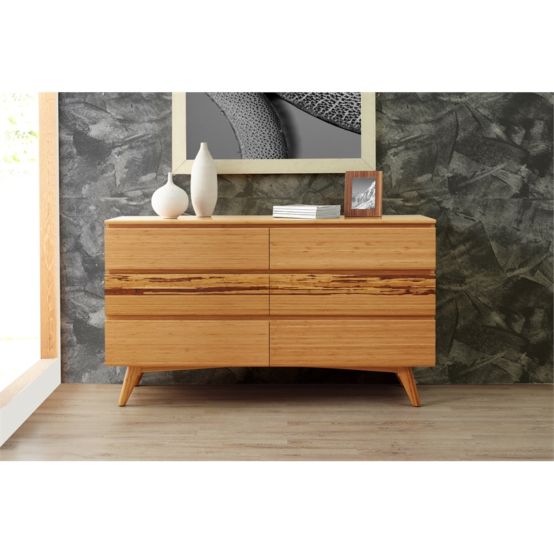 Bamax Sarah Six Drawer Double Dresser in Golden