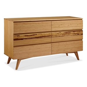 Bamax Sarah Six Drawer Double Dresser in Golden
