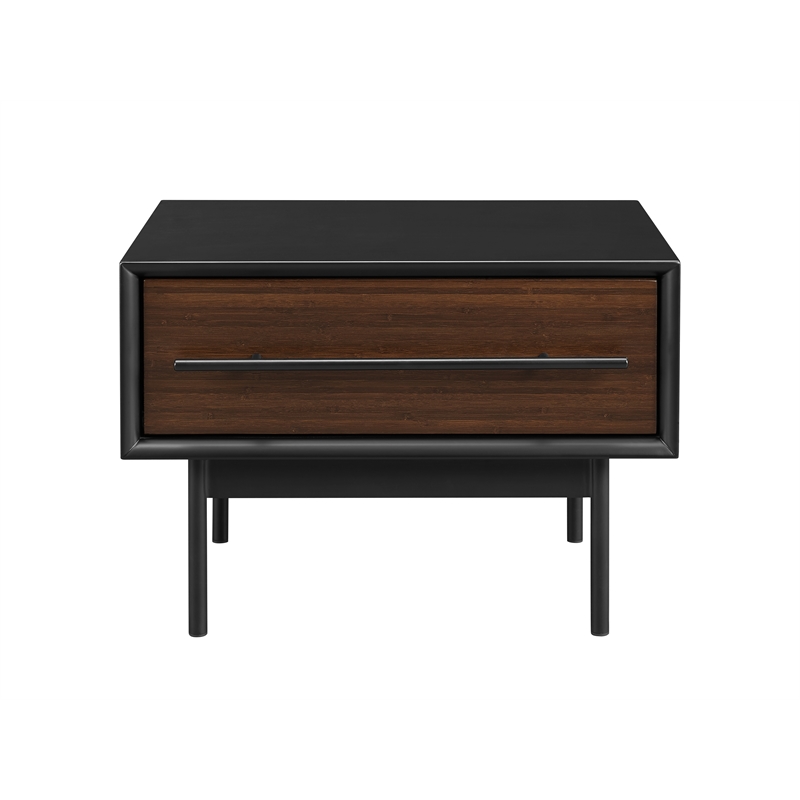Bamax Landon 1 Drawer Nightstand in Crimson