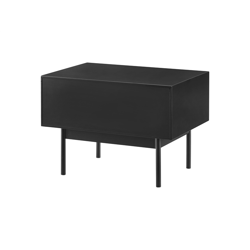 Bamax Landon 1 Drawer Nightstand in Crimson