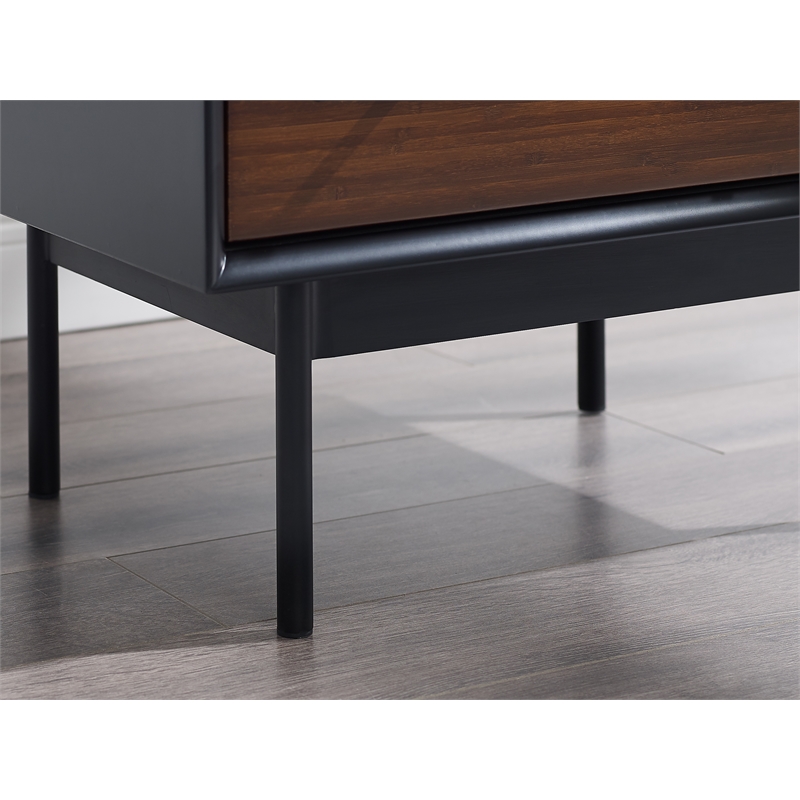 Bamax Landon 1 Drawer Nightstand in Crimson