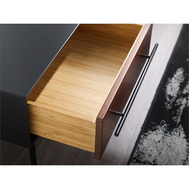 Bamax Landon 1 Drawer Nightstand in Crimson