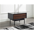 Bamax Landon 1 Drawer Nightstand in Crimson