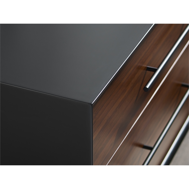 Bamax Landon 4 Drawer Double Dresser in Crimson