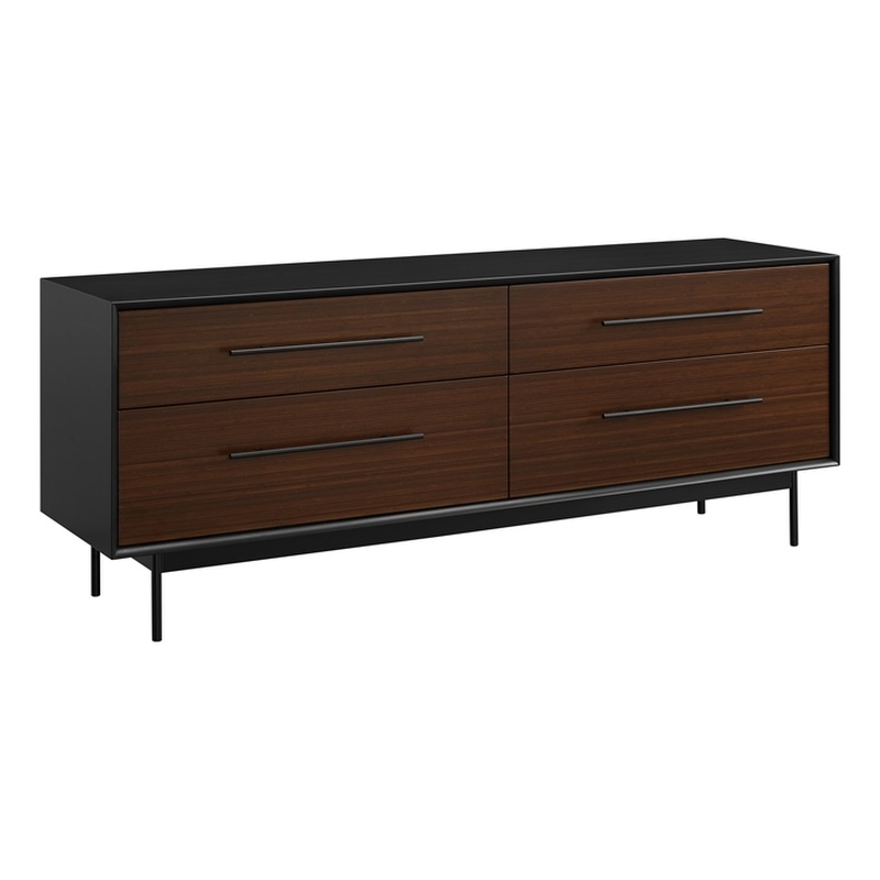 Bamax Landon 4 Drawer Double Dresser in Crimson