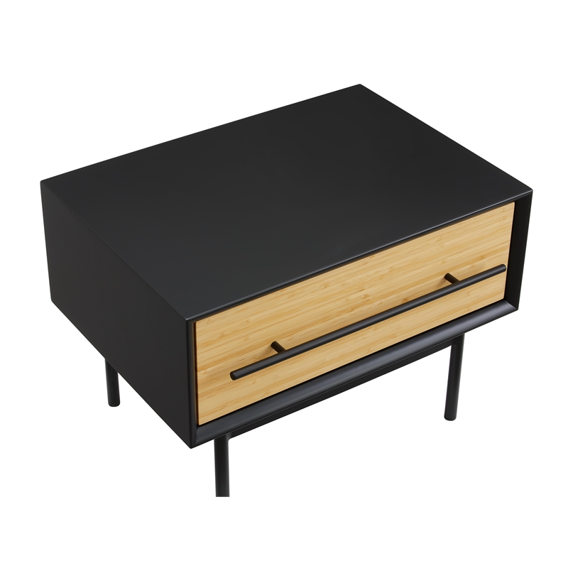 Bamax Spencer 1 Drawer Nightstand in Sand