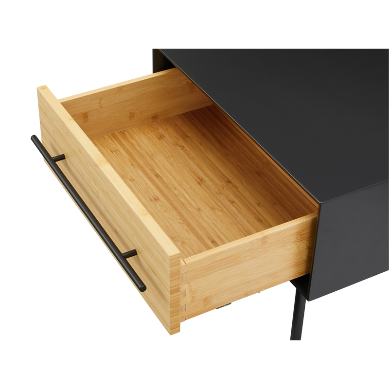 Bamax Spencer 1 Drawer Nightstand in Sand