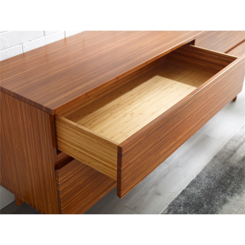 Bamax Hansen 4 Drawer Double Dresser in Copper