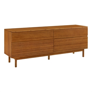 Bamax Hansen 4 Drawer Double Dresser in Copper