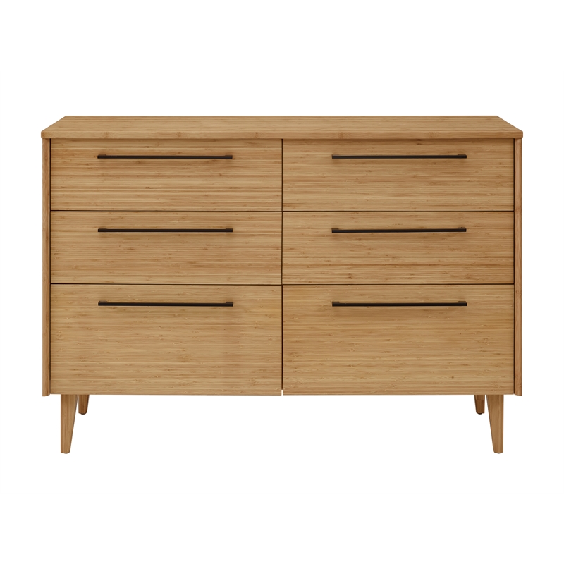 Bamax Tristan Six Drawer Double Dresser in Golden