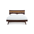 Bamax Sarah Queen Platform Bed in Burgundy
