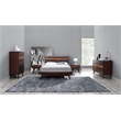 Bamax Sarah Queen Platform Bed in Burgundy