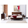 Bamax Sarah Queen Platform Bed in Burgundy