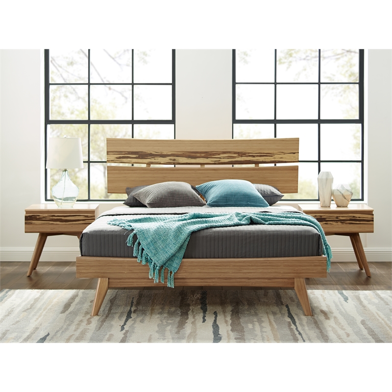 Bamax Sarah California King Platform Bed in Golden