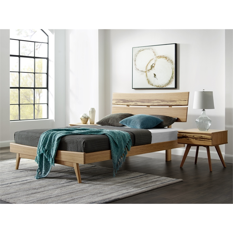 Bamax Sarah California King Platform Bed in Golden