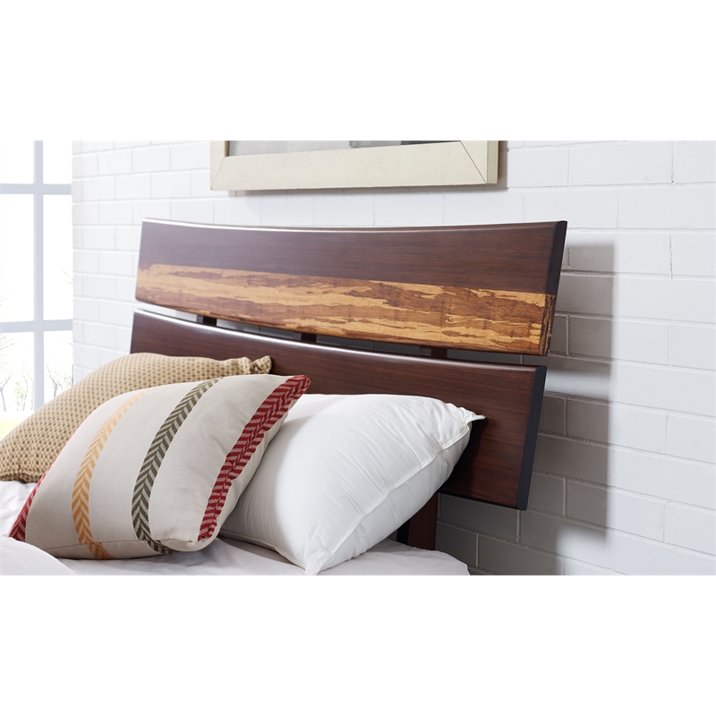 Bamax Sarah California King Platform Bed in Burgundy
