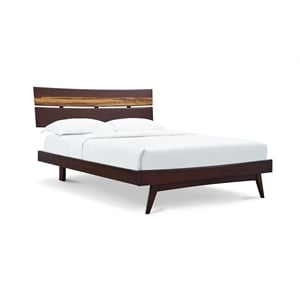 Bamax Sarah California King Platform Bed in Burgundy