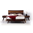 Bamax Sarah King Platform Bed in Burgundy