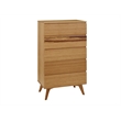 Bamax Sarah Five Drawer High Chest in Golden