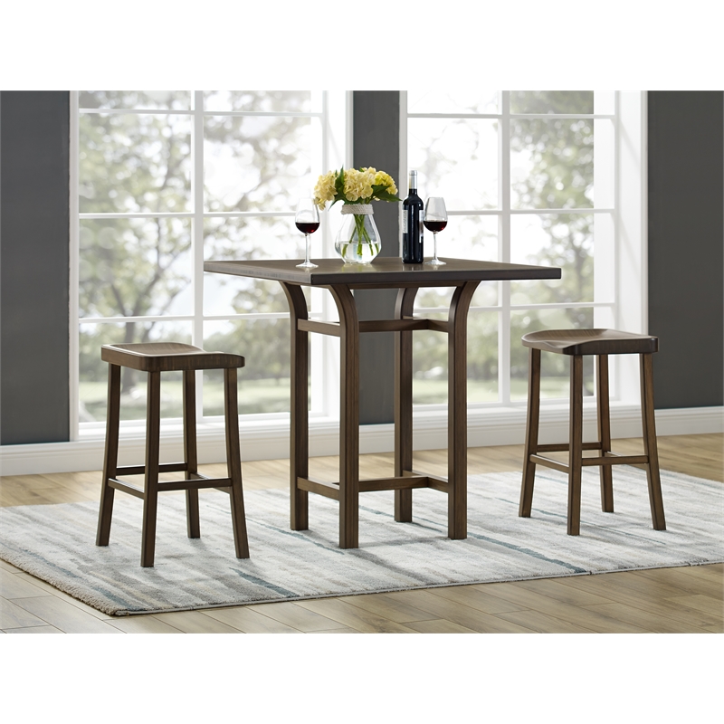 Bamax Piper Counter Height Stool in Coffee (Set of 2)