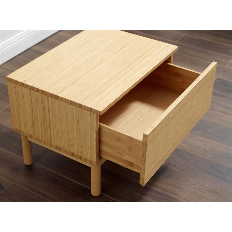 Bamax Hatley 1 Drawer Nightstand in Sand