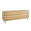 Bamax Hatley 4 Drawer Double Dresser in Sand