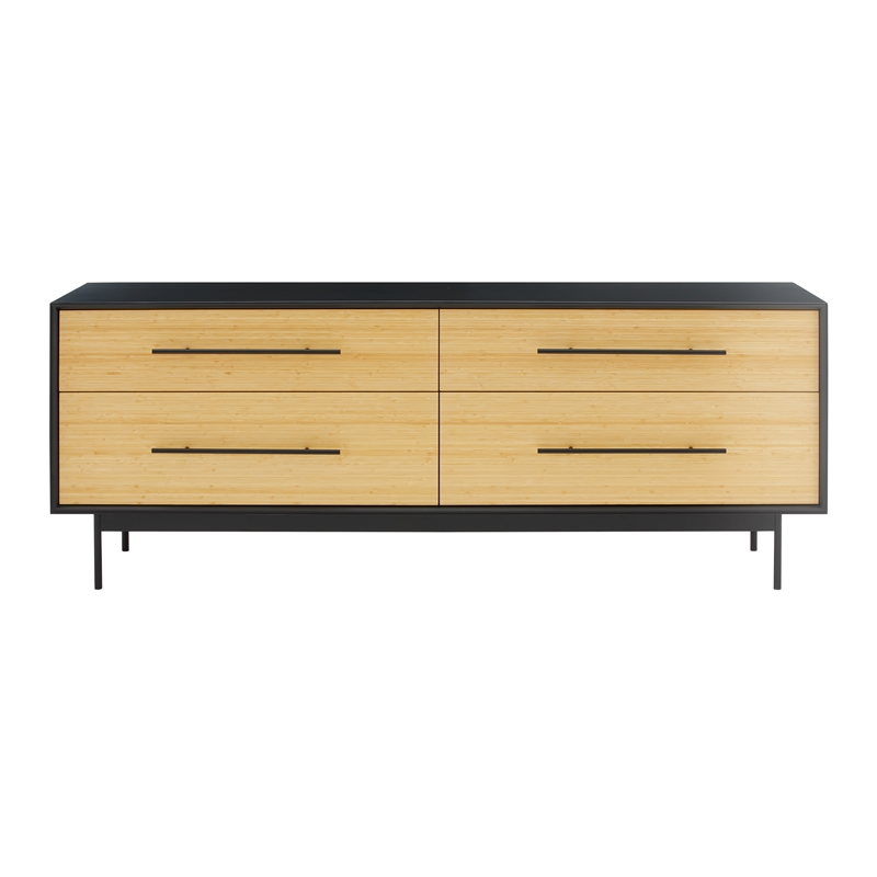 Bamax Spencer 4 Drawer Double Dresser in Sand