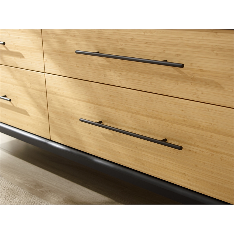 Bamax Spencer 4 Drawer Double Dresser in Sand