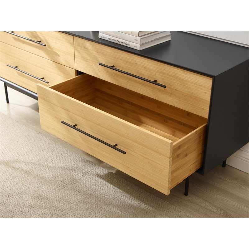 Bamax Spencer 4 Drawer Double Dresser in Sand