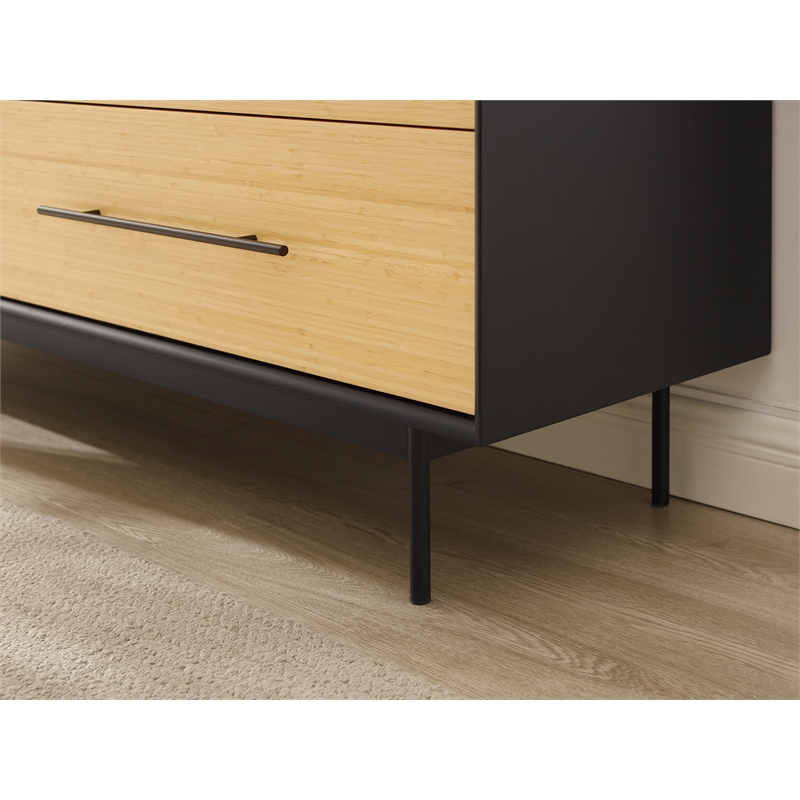 Bamax Spencer 4 Drawer Double Dresser in Sand