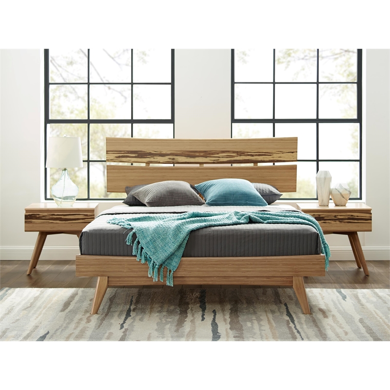 Bamax Sarah Queen Platform Bed in Golden
